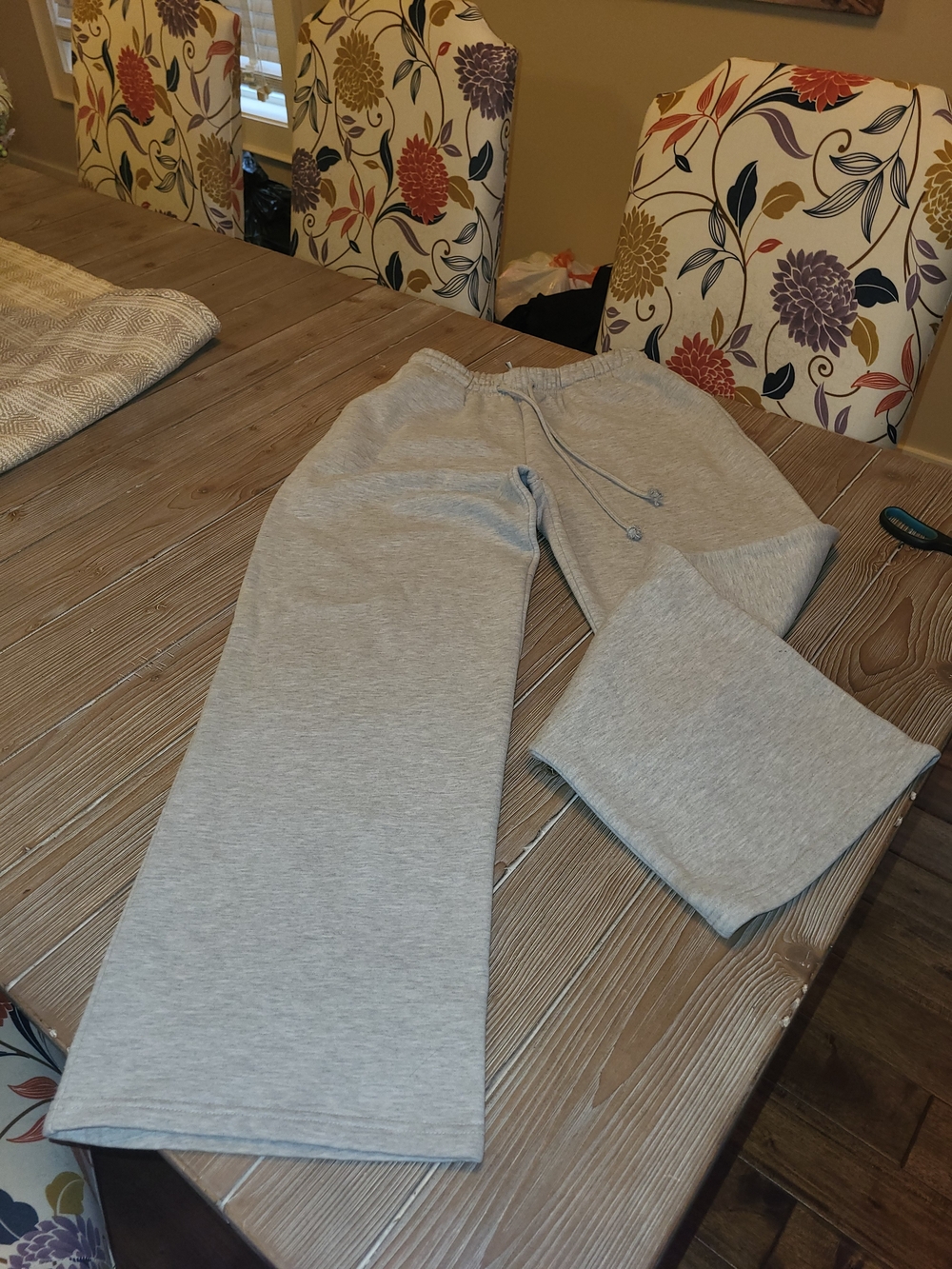 Zara Light Gray Wide-Leg Drawstring Track Pants